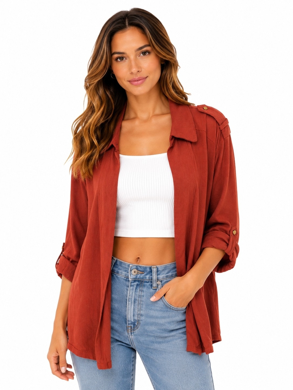 Dana Buchman Rust Utility Jacket